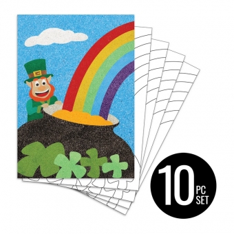 Peel 'N Stick Sand Art Board #25 - The Rainbow and the Leprechaun Multi Set *SHIPPING INCLUDED via USPS within USA*